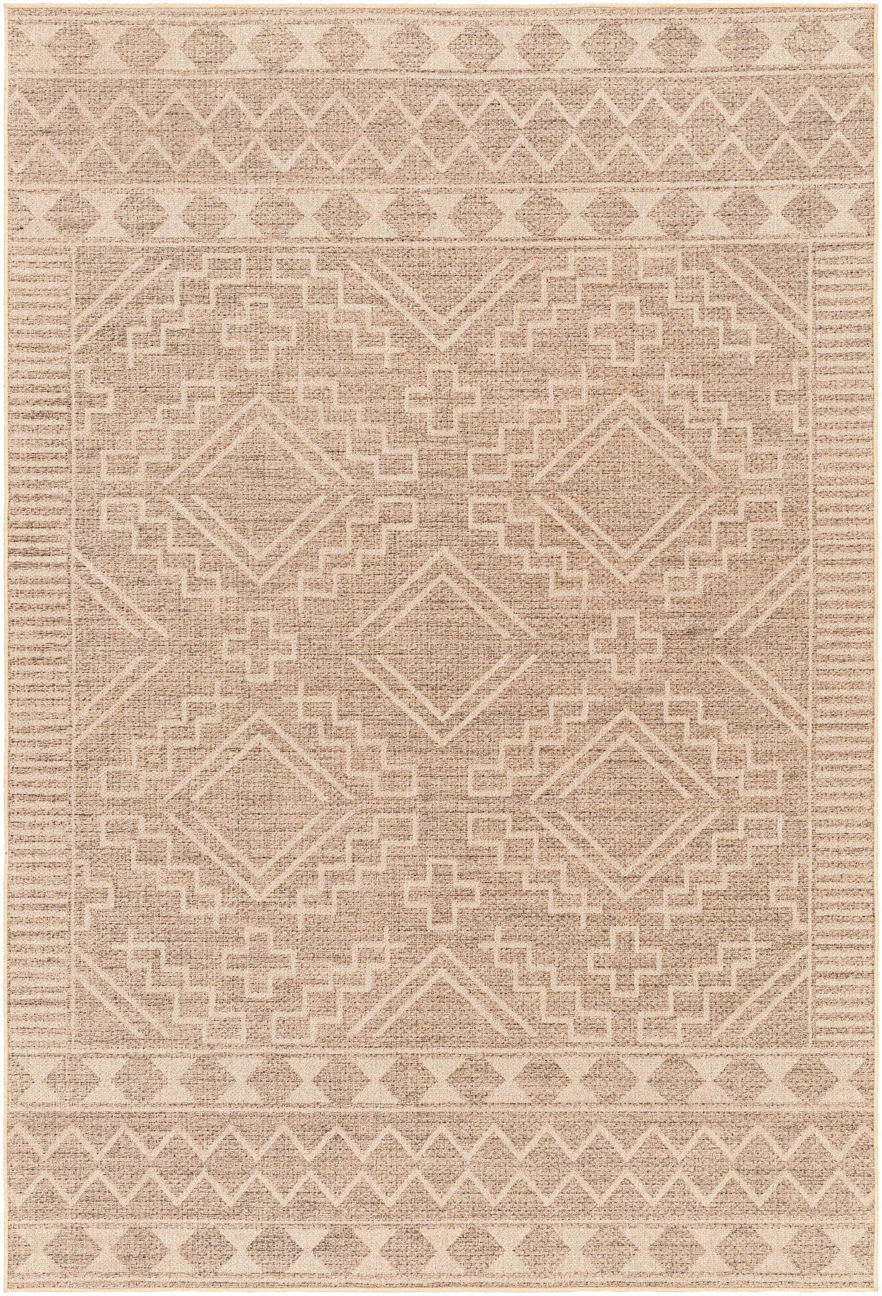 Halle Beige Washable Area Rug - Clearance - Ornate Home