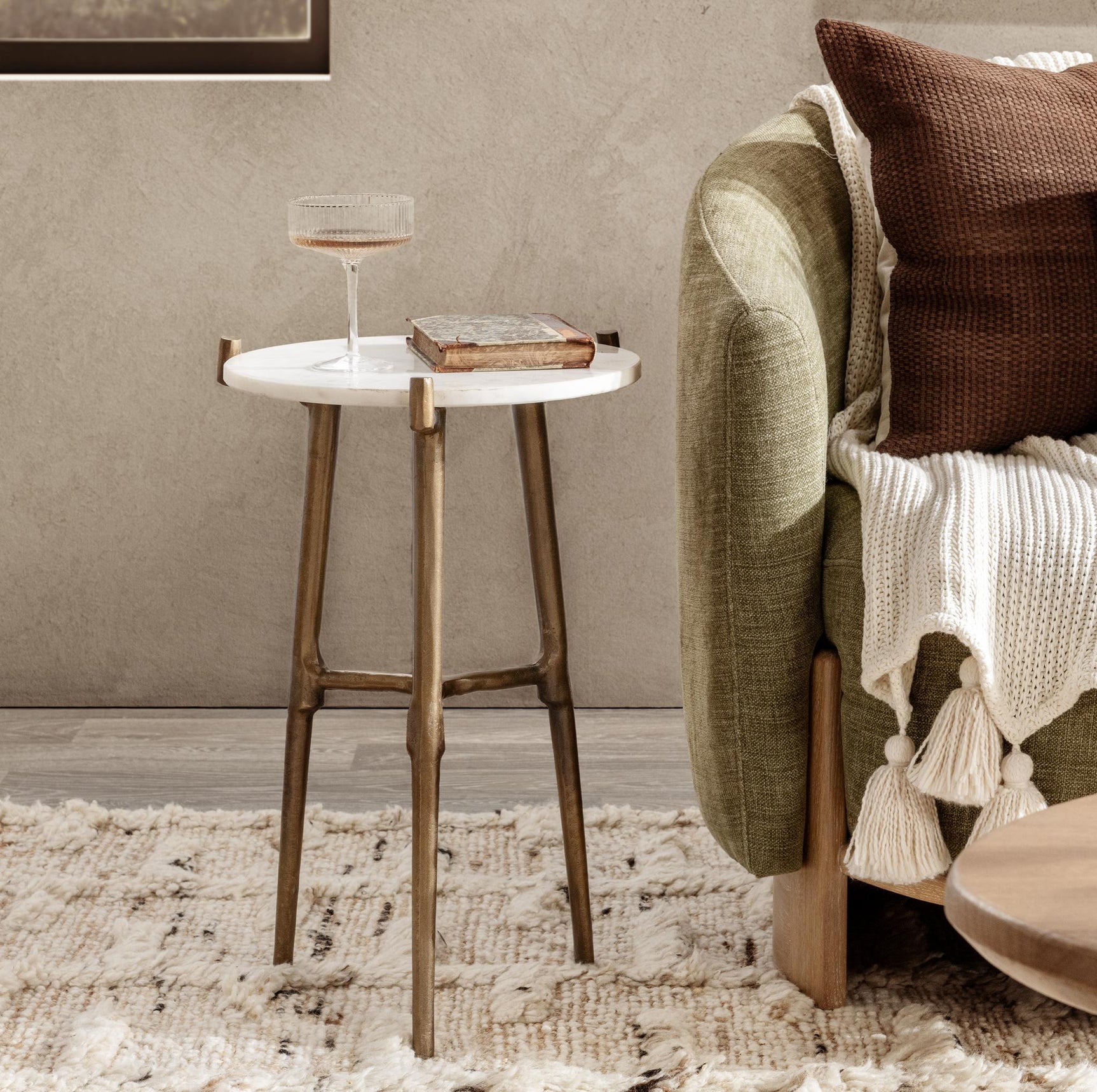 Halley White Accent Table - Ornate Home