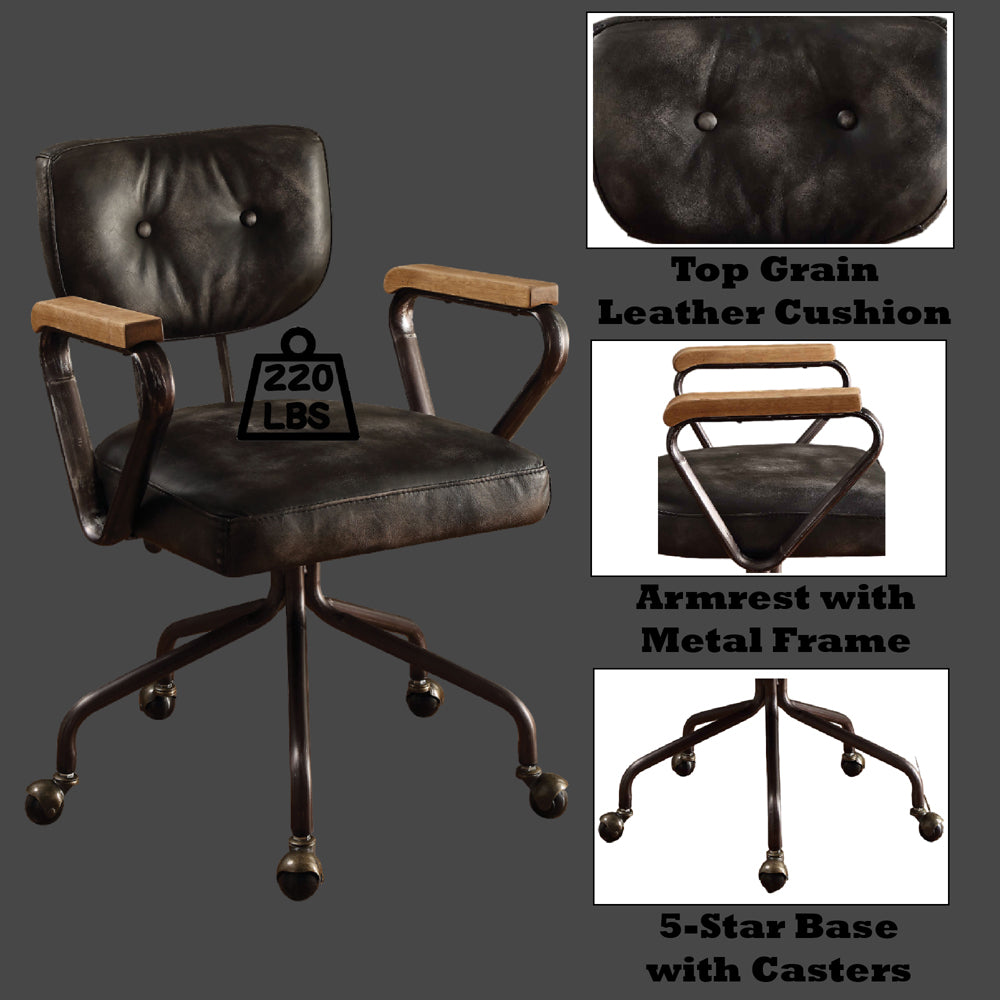 Hallie Black Executive Office Chair - Ornate Home
