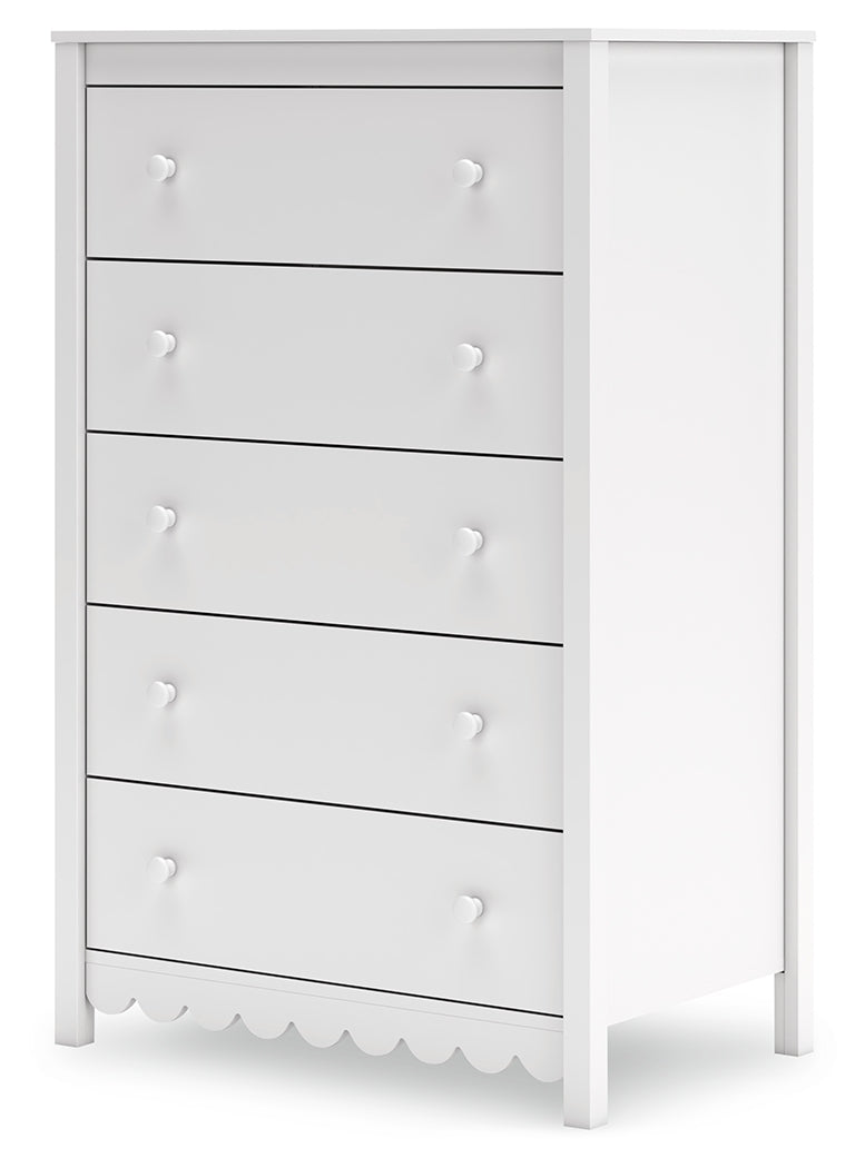 Hallityn White Chest of Drawers (Online Special Price) - Ornate Home