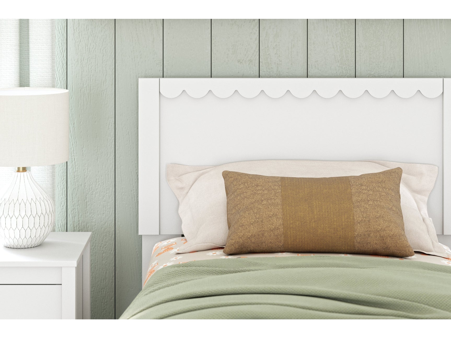Hallityn White Twin Panel Headboard - Ornate Home