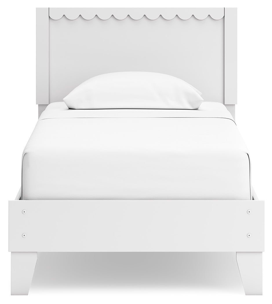 Hallityn White Twin Panel Platform Bed (Online Special Price) - Ornate Home