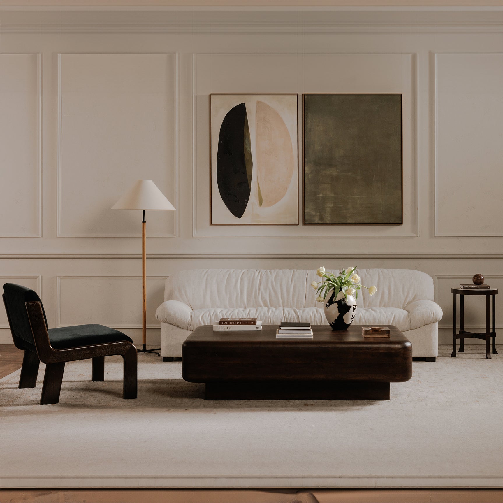 Halston Flecked Oat Sofa - Ornate Home