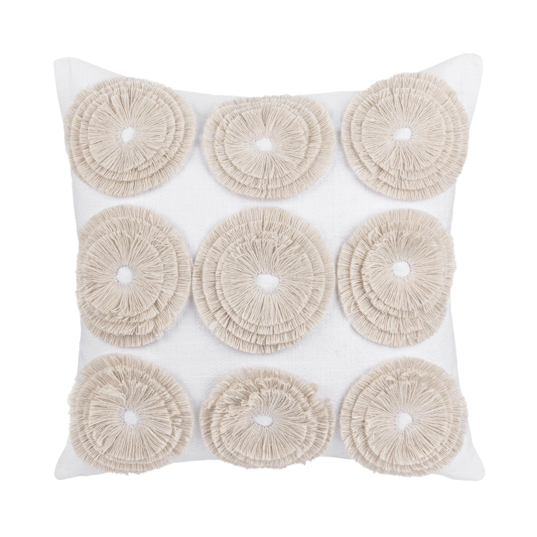 Halston Ivory 22x22 Throw Pillow (Set of 2) - Ornate Home