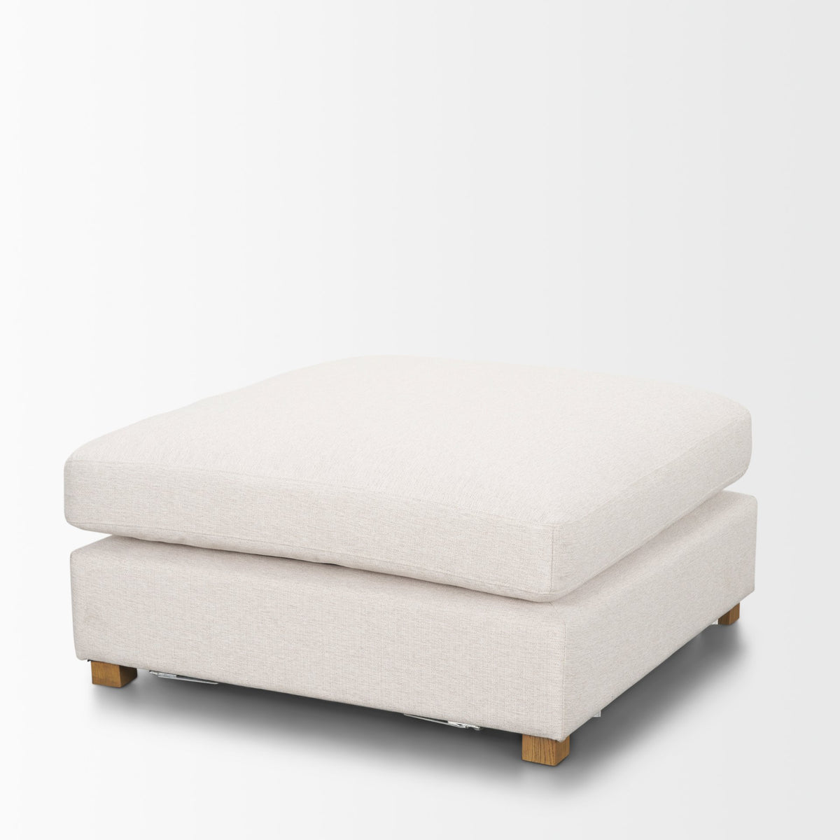 Halston Oatmeal Large Ottoman Performance Fabric - Ornate Home