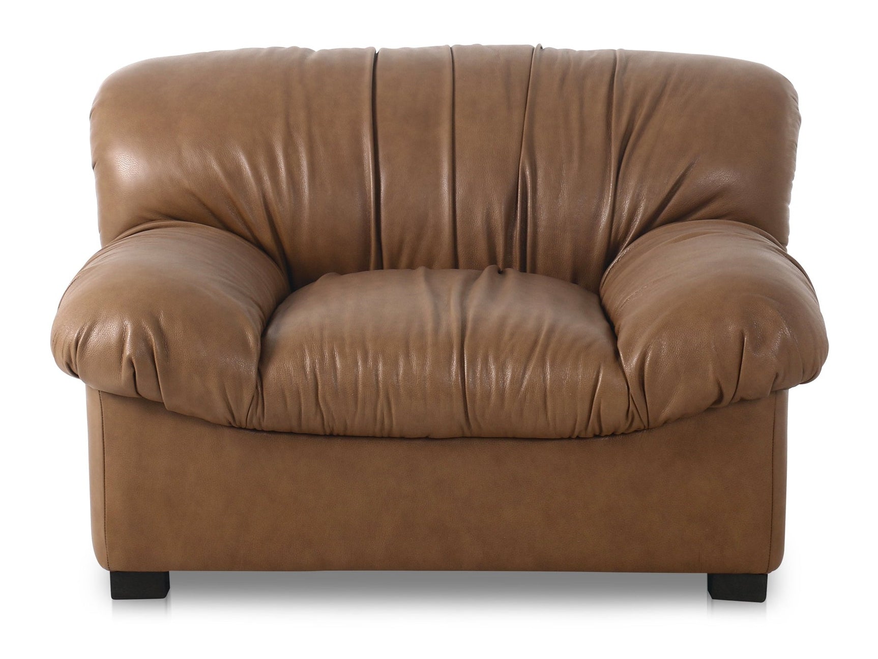 Halston Tan Leather Lounge Chair - Ornate Home