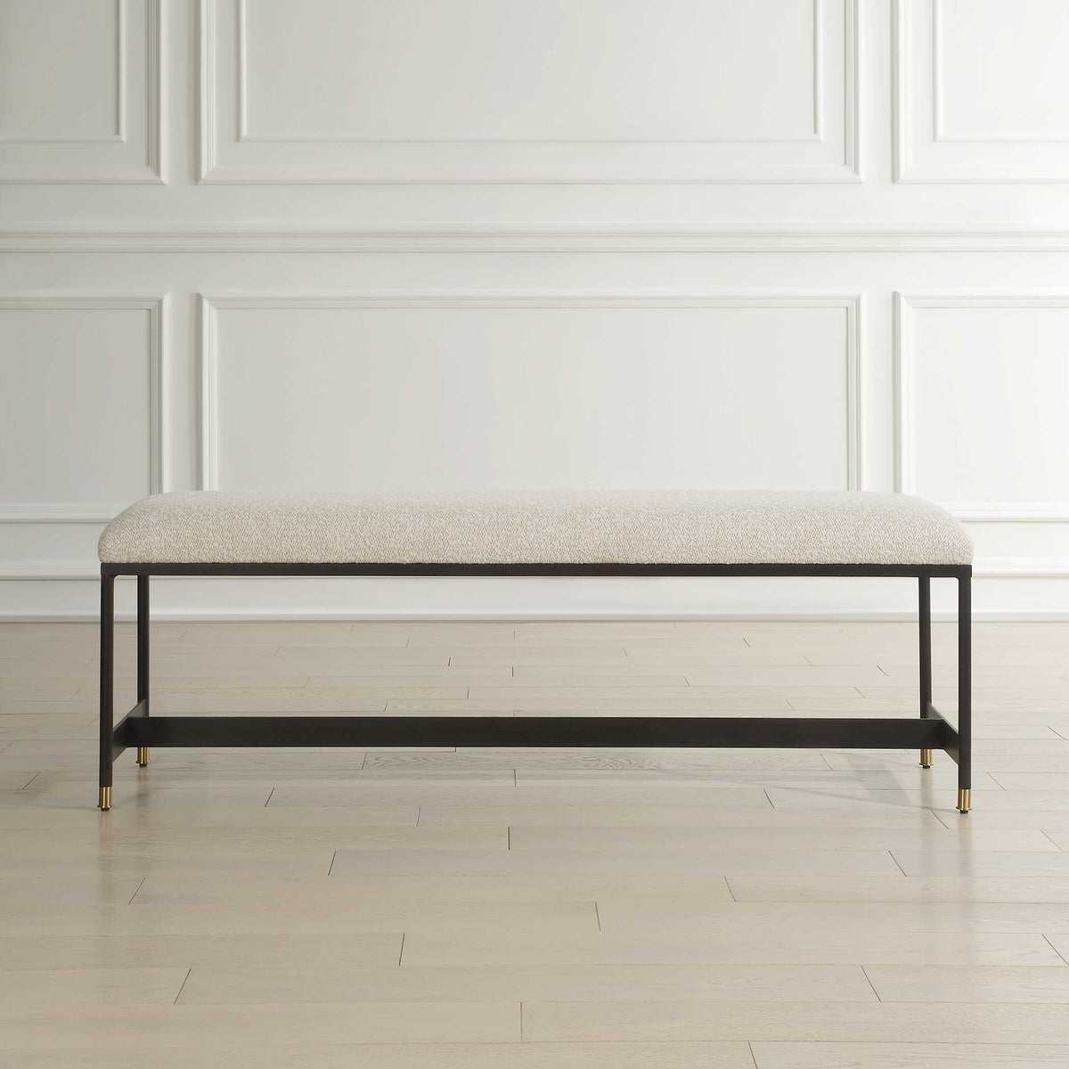 Halston White Upholstered Bench - Ornate Home