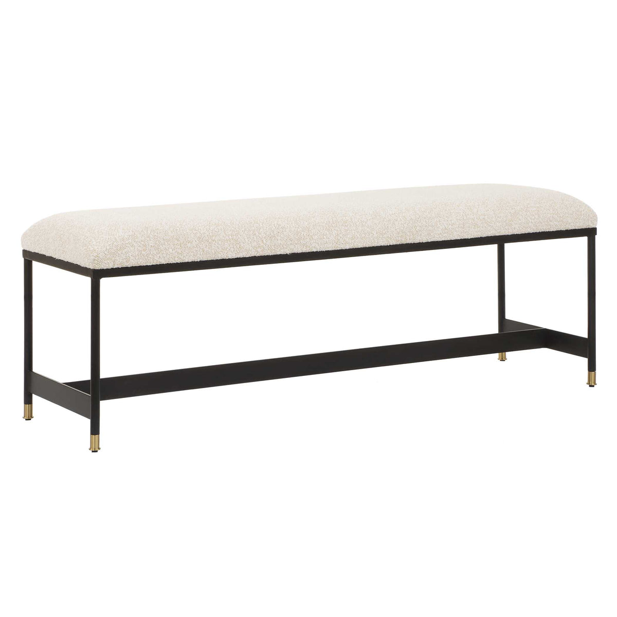 Halston White Upholstered Bench - Ornate Home