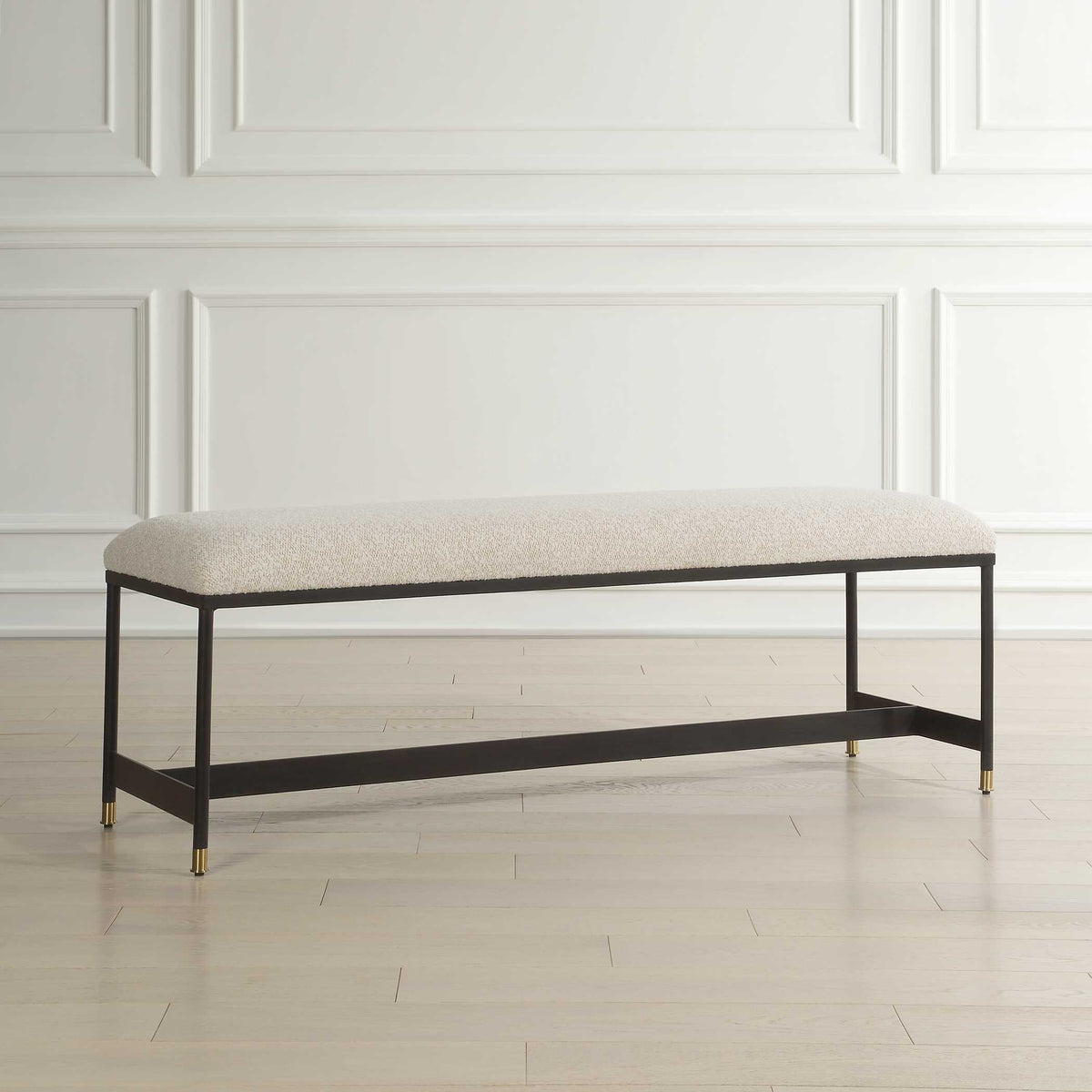 Halston White Upholstered Bench - Ornate Home