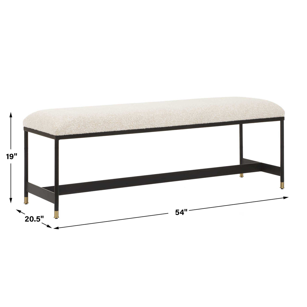 Halston White Upholstered Bench - Ornate Home