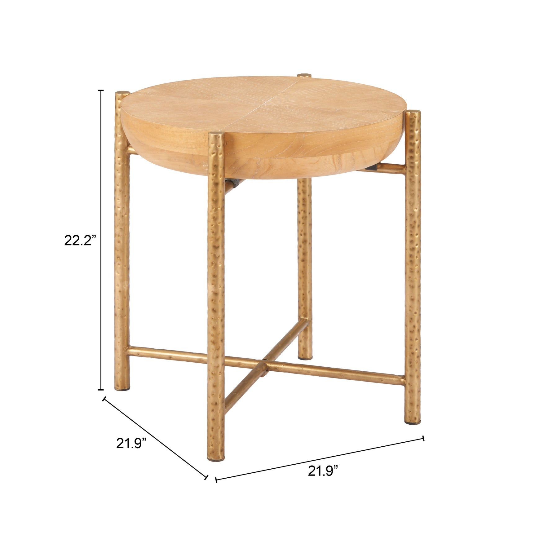 Halva Natural Side Table - Ornate Home
