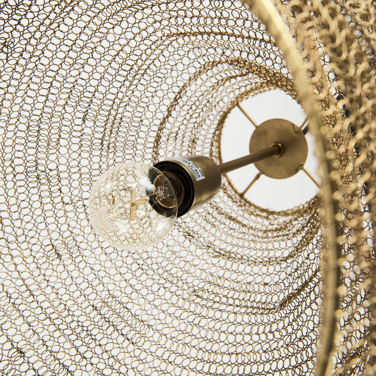 Halycon Gold Mesh and Iron Pendant Light - Ornate Home