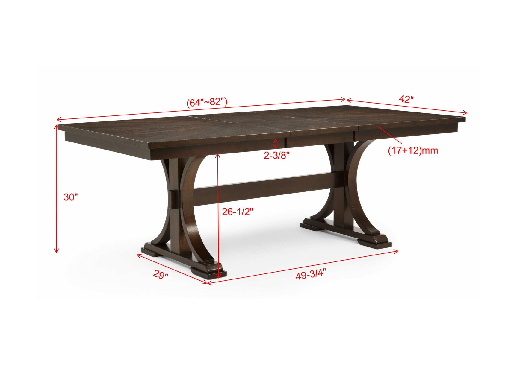 Hamil Brown Extendable Dining Table - Ornate Home