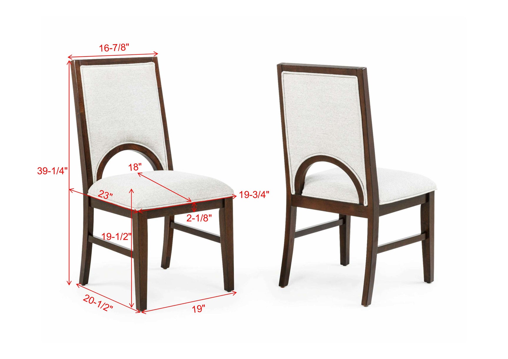 Hamil Beige/Brown Side Chair (Set of 2) - Ornate Home