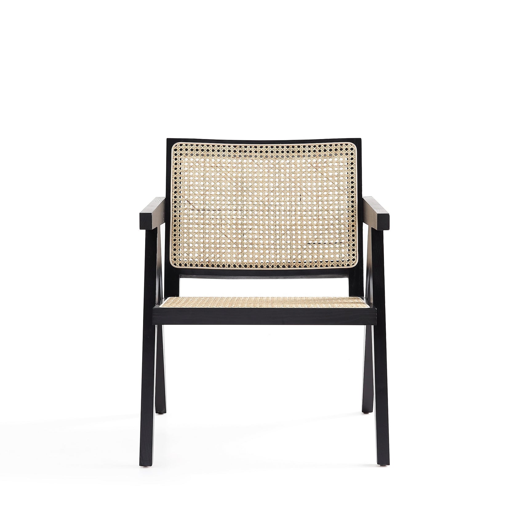 Hamlet Accent Chair in Black and Natural Cane - Ornate Home