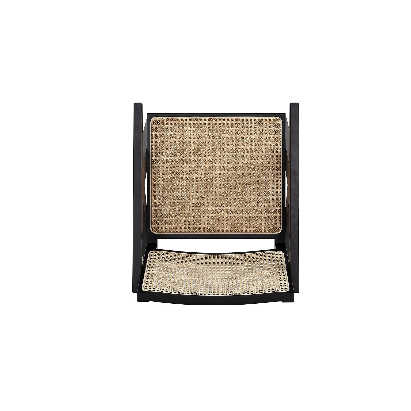 Hamlet Accent Chair in Black and Natural Cane - Ornate Home