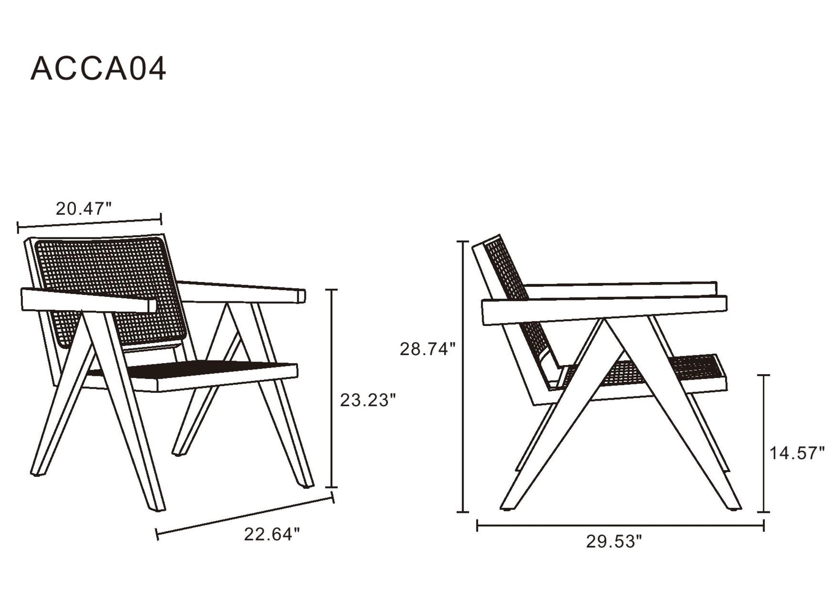 Hamlet Accent Chair in Nature Cane - Ornate Home