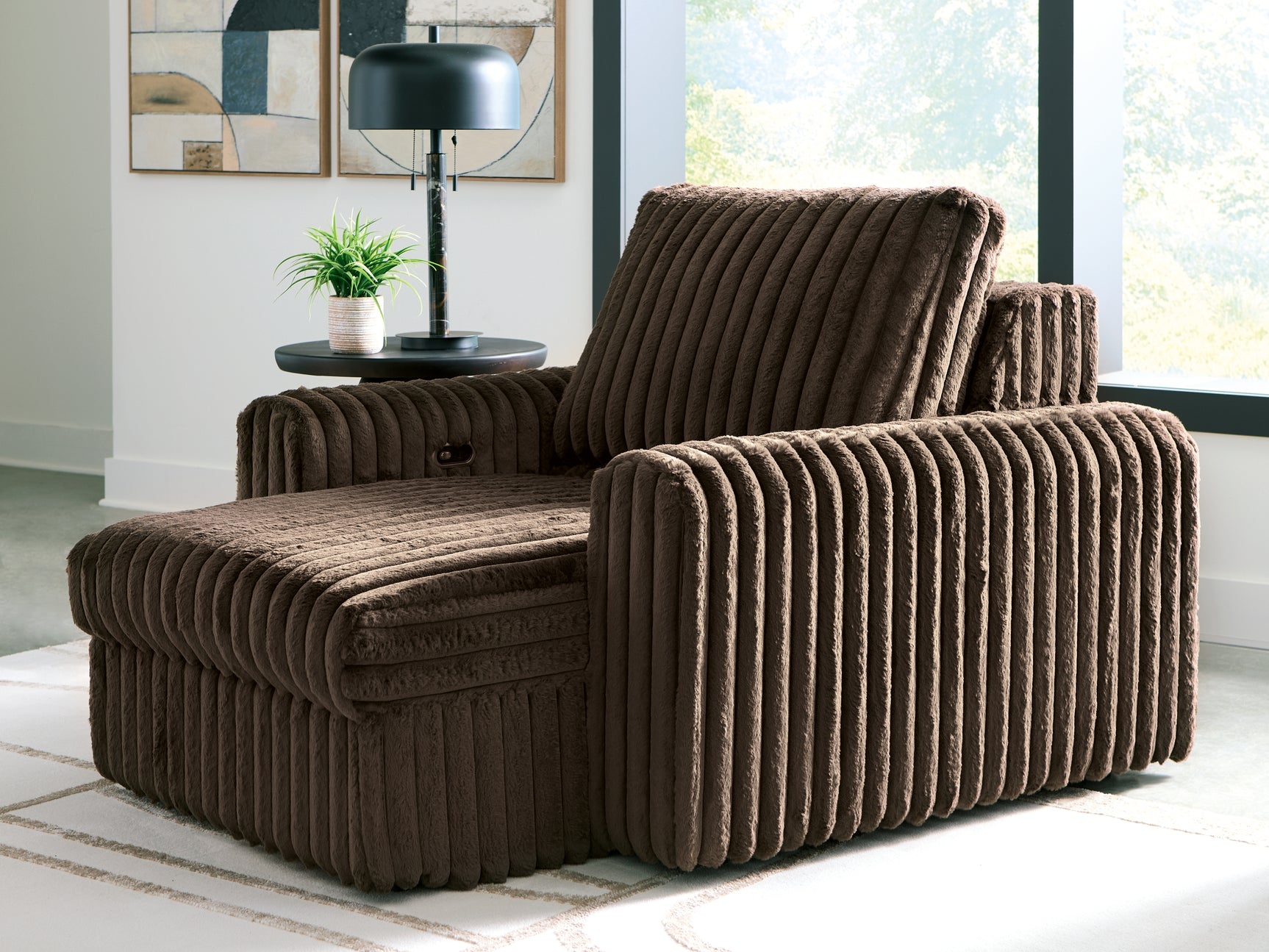 HamlinBay Chocolate Power Gliding Chaise - Ornate Home
