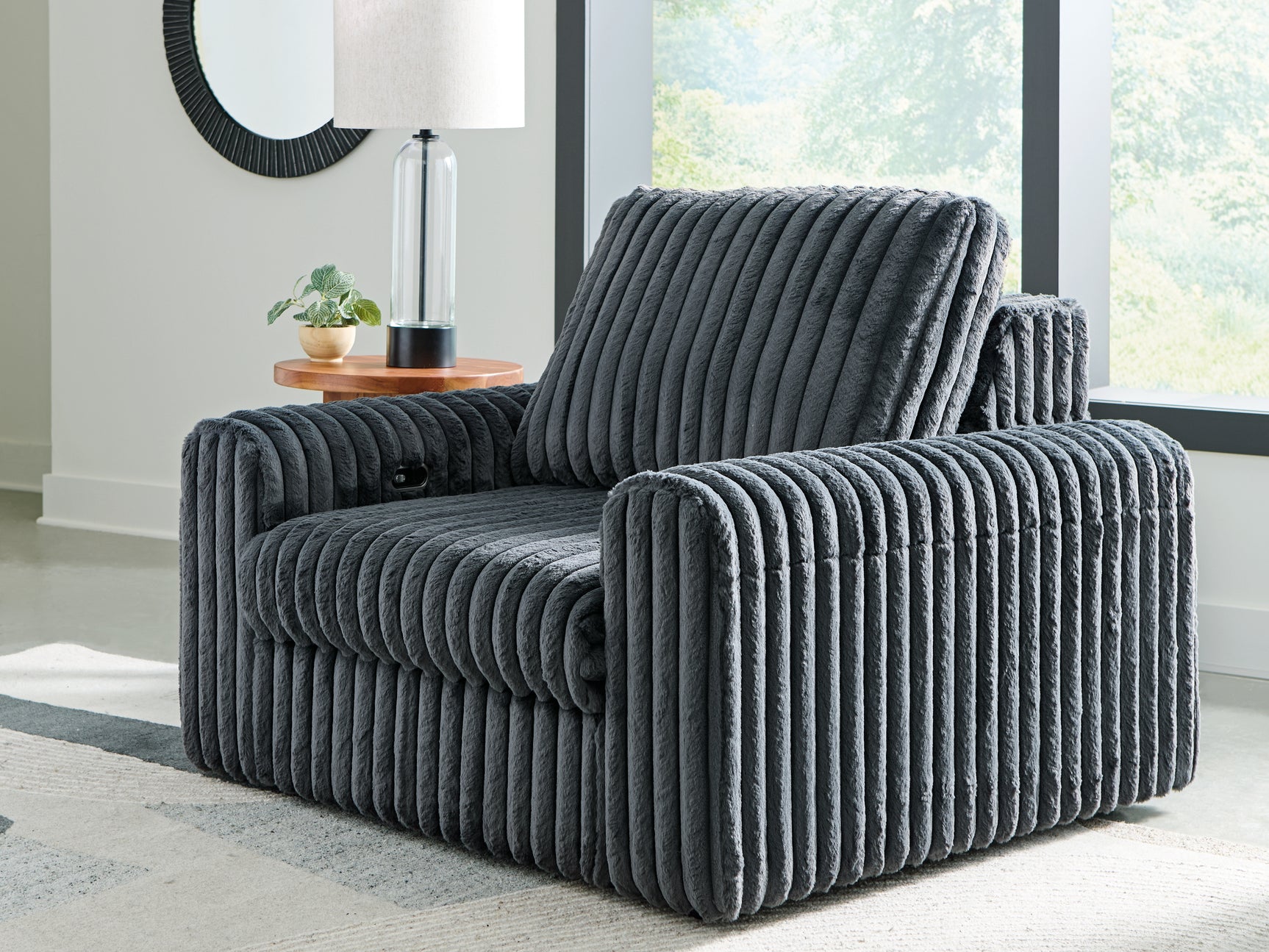 HamlinBay Gunmetal Power Gliding Chaise (Online Special Price) - Ornate Home