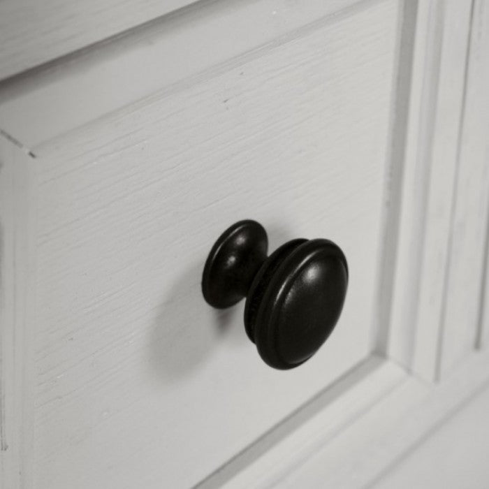 Hampstead White/Dark Brown Queen 5 Piece Bedroom Set w/Chest - Ornate Home