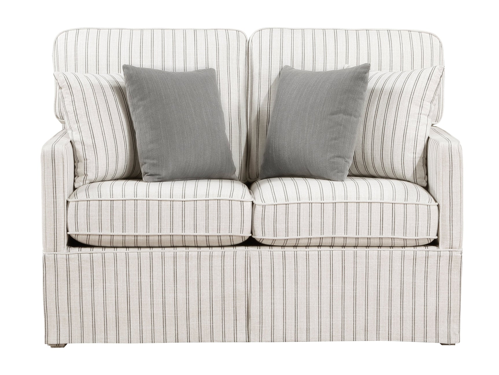 Hampstead White/Gray Loveseat - Ornate Home