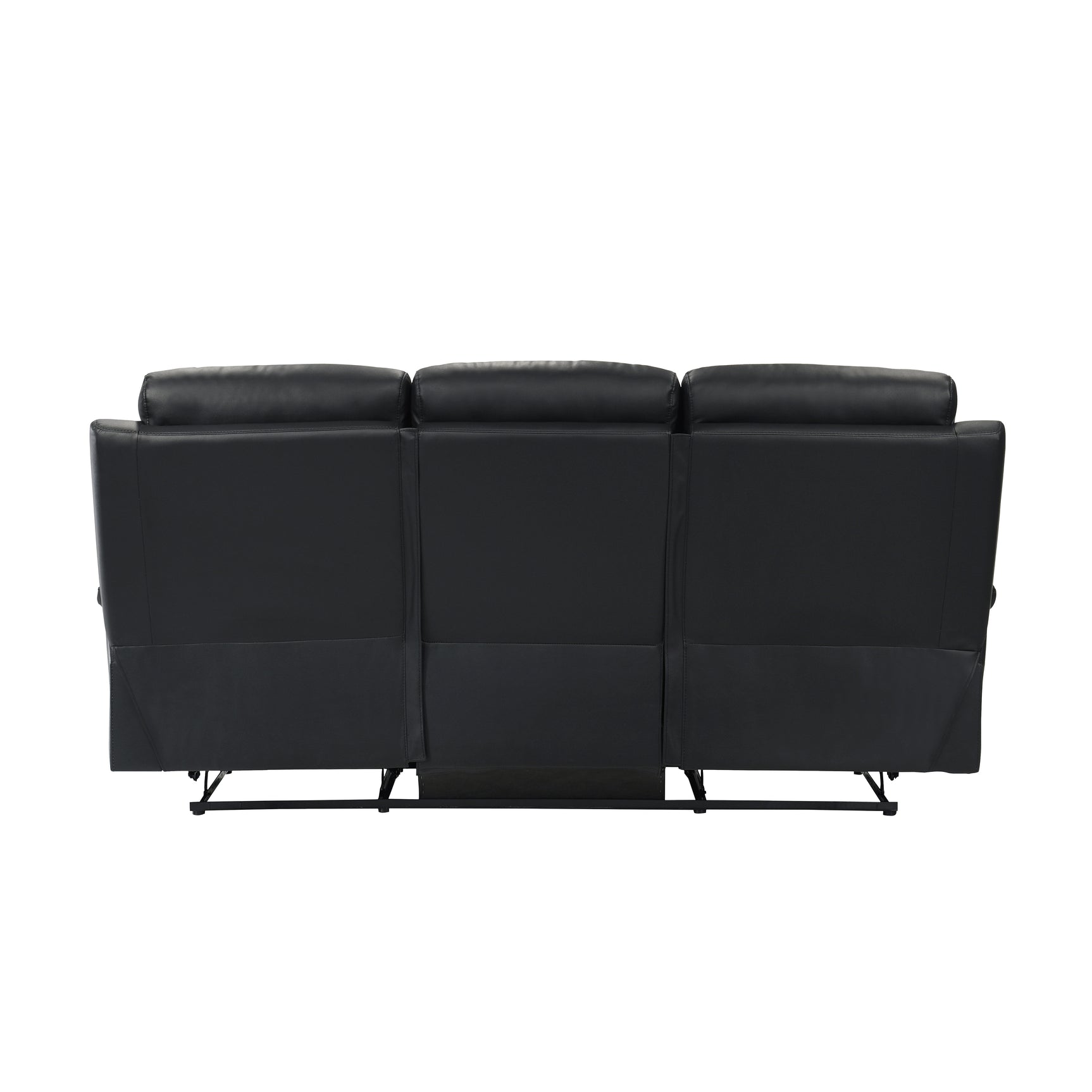Hancock Black Double Reclining Sofa - Ornate Home