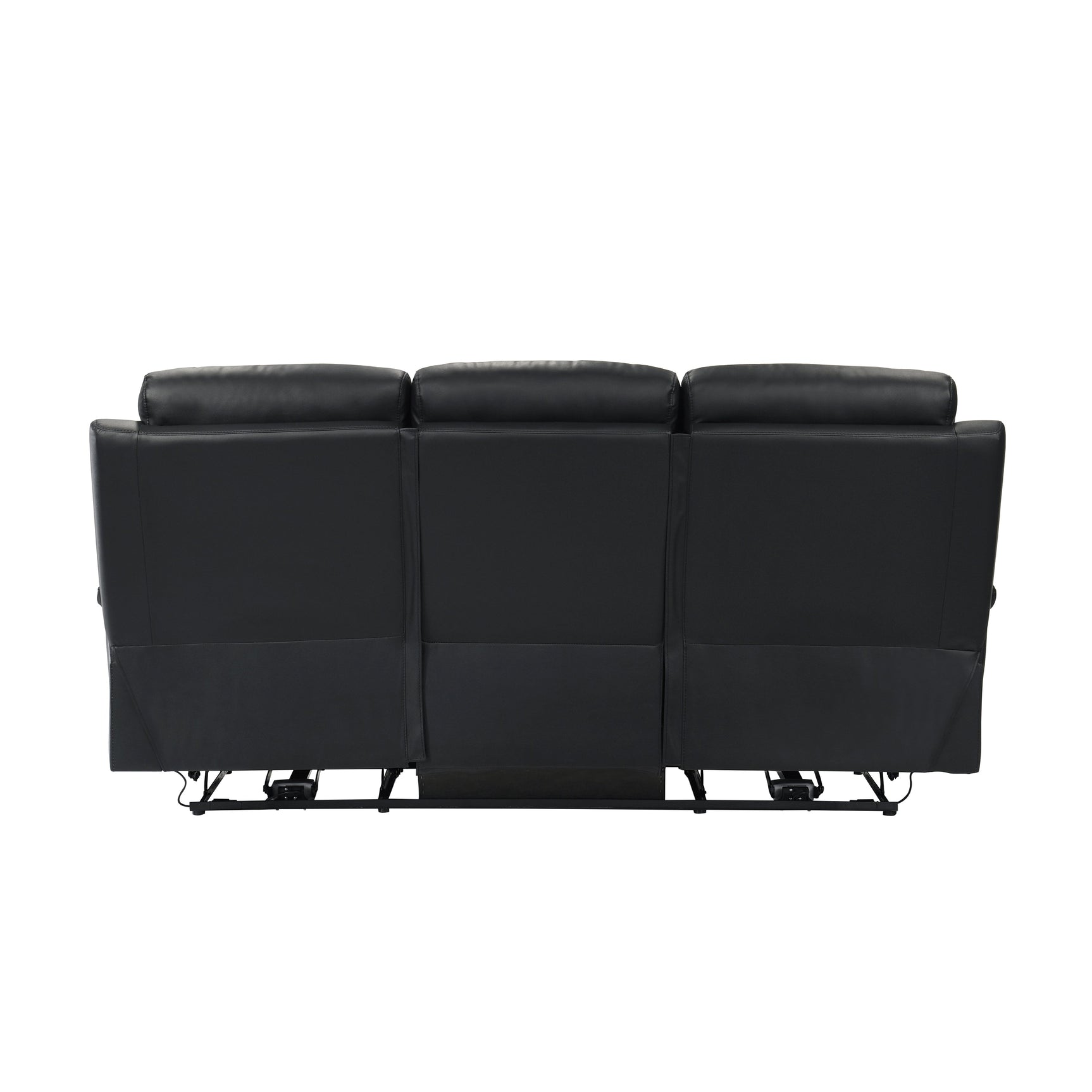 Hancock Black Power Double Reclining Sofa - Ornate Home