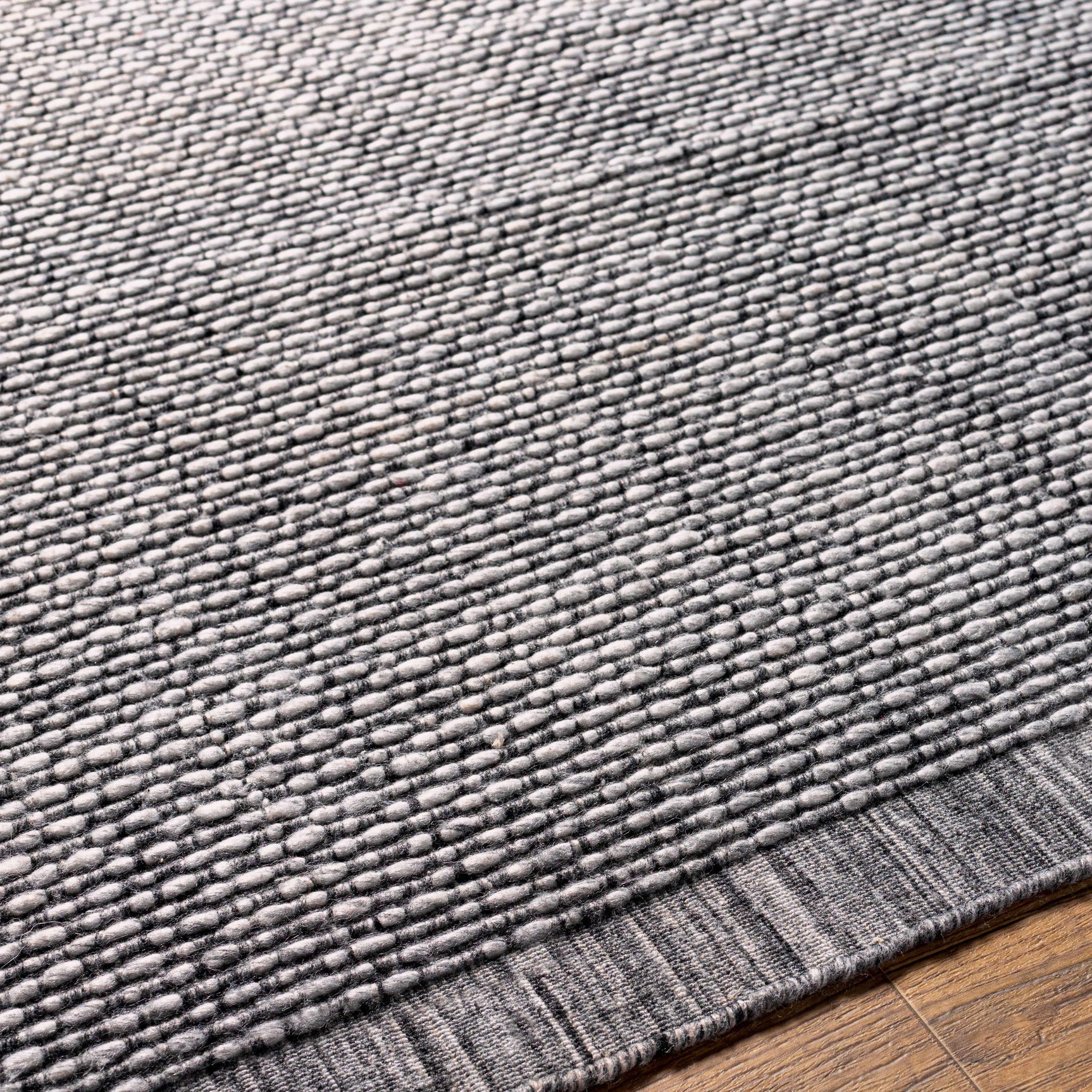Hand Loomed Light Gray Area Rug - Clearance - Ornate Home