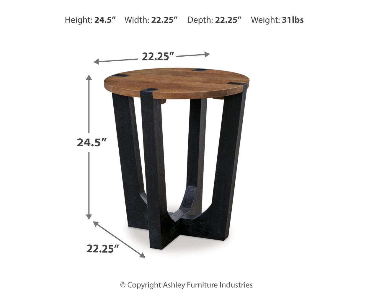 Hanneforth Brown/Black Coffee Table and 2 End Tables (Online Special Price) - Ornate Home