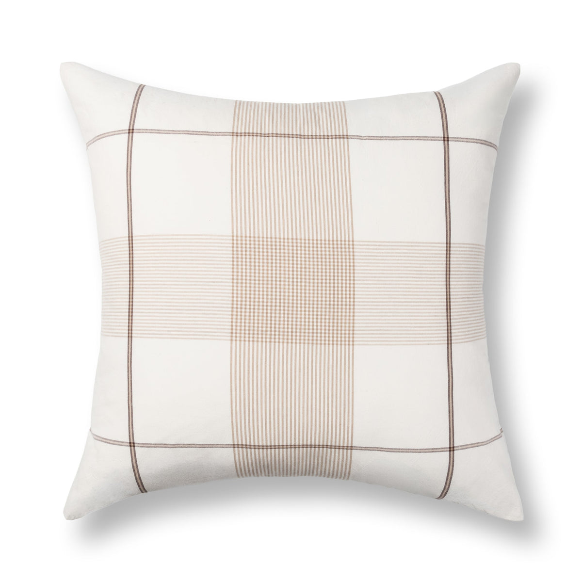 Hanson Ivory/Toffee Brown Euro Sham