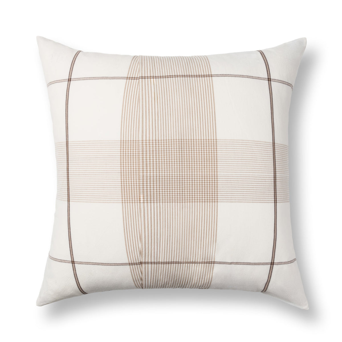 Hanson Ivory/Toffee Brown Euro Sham