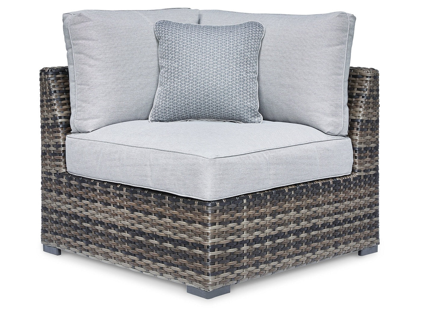 Harbor Court Gray Corner w/ Cushion (Set of 2) - Ornate Home