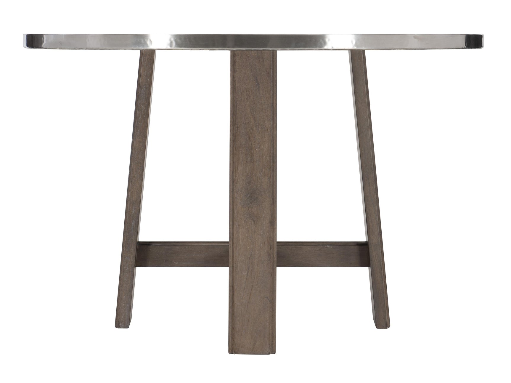 Harding Glacier White/Stainless Steel Dining Table - Ornate Home