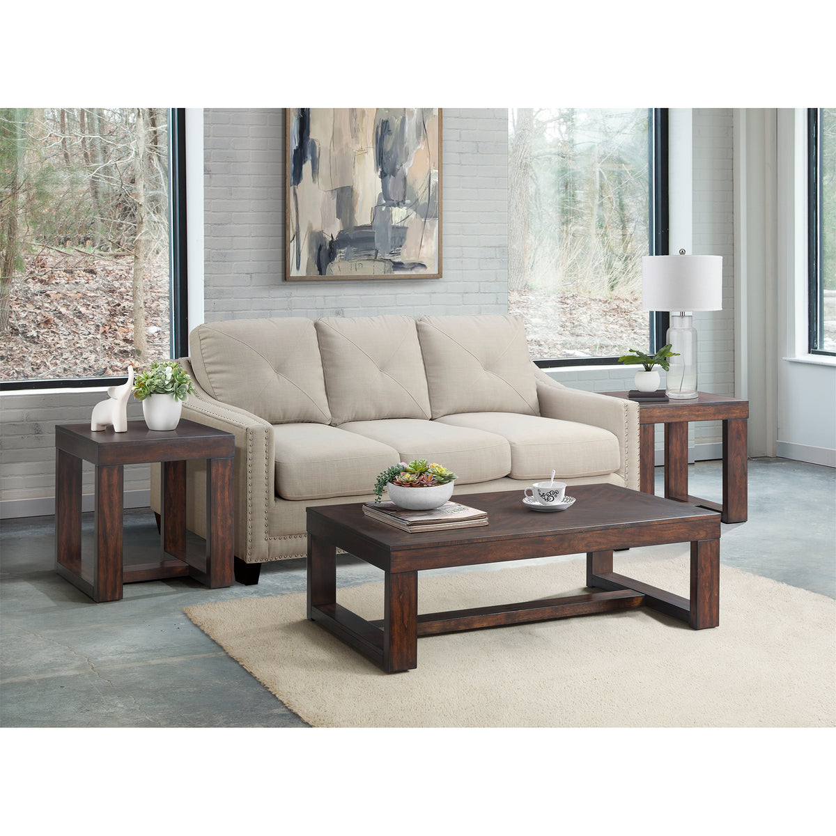 Hardy Cherry 3-Piece Occasional Table Set