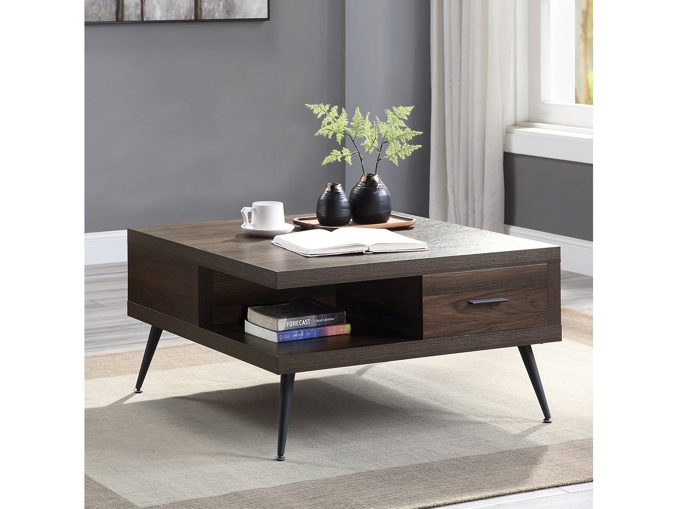 Harel Walnut Coffee Table - Ornate Home