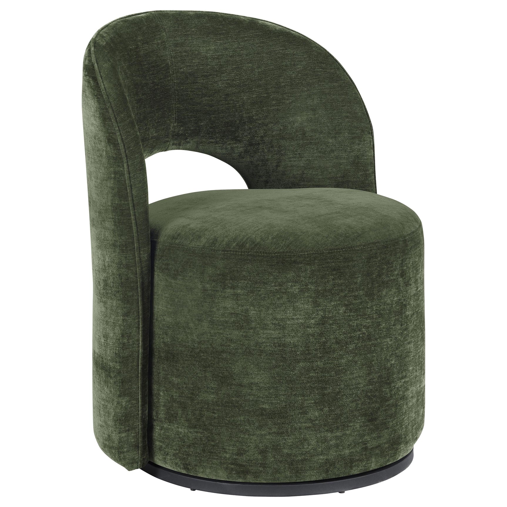 Harjo Olive Green Velvet Upholstered Swivel Accent Chair - Ornate Home