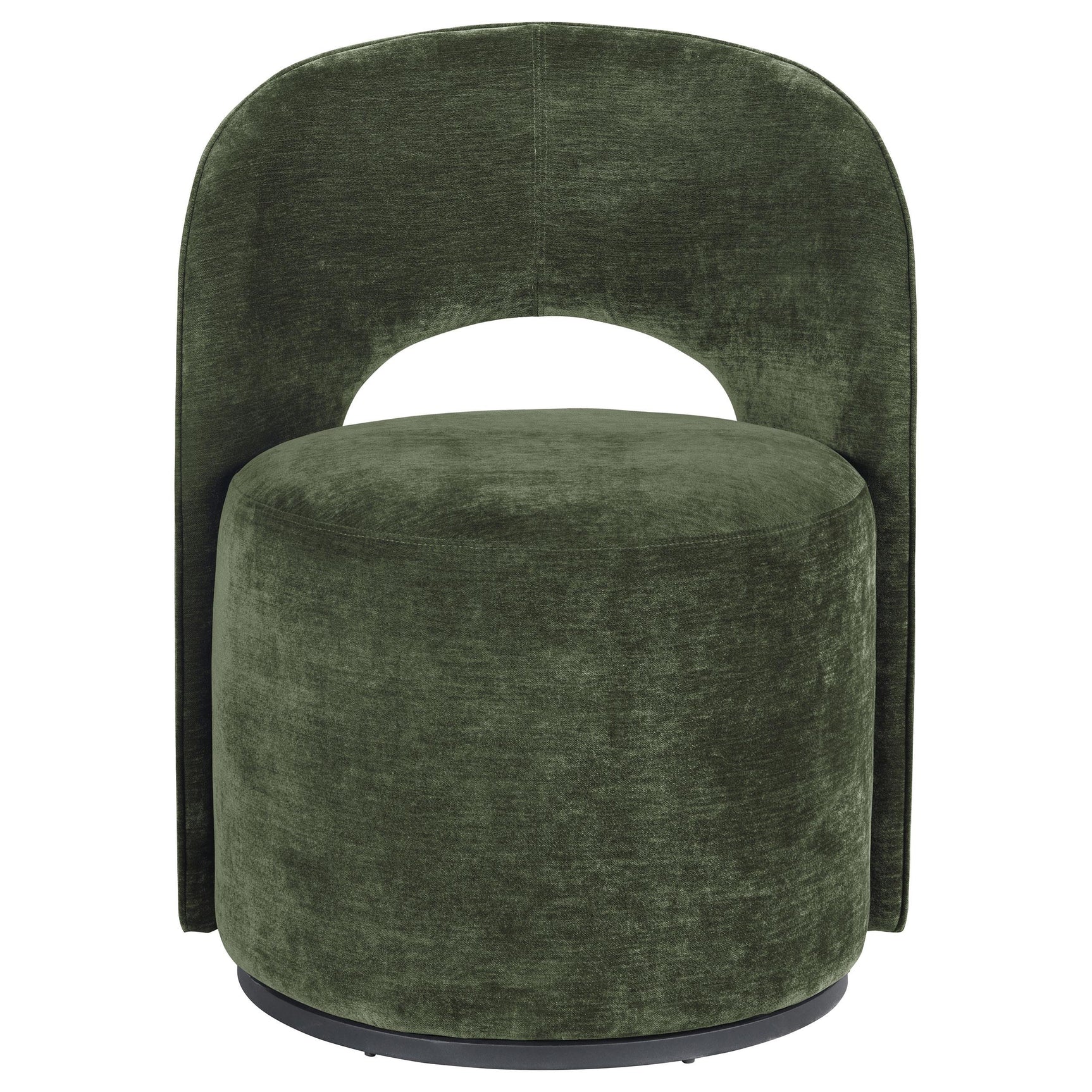 Harjo Olive Green Velvet Upholstered Swivel Accent Chair - Ornate Home