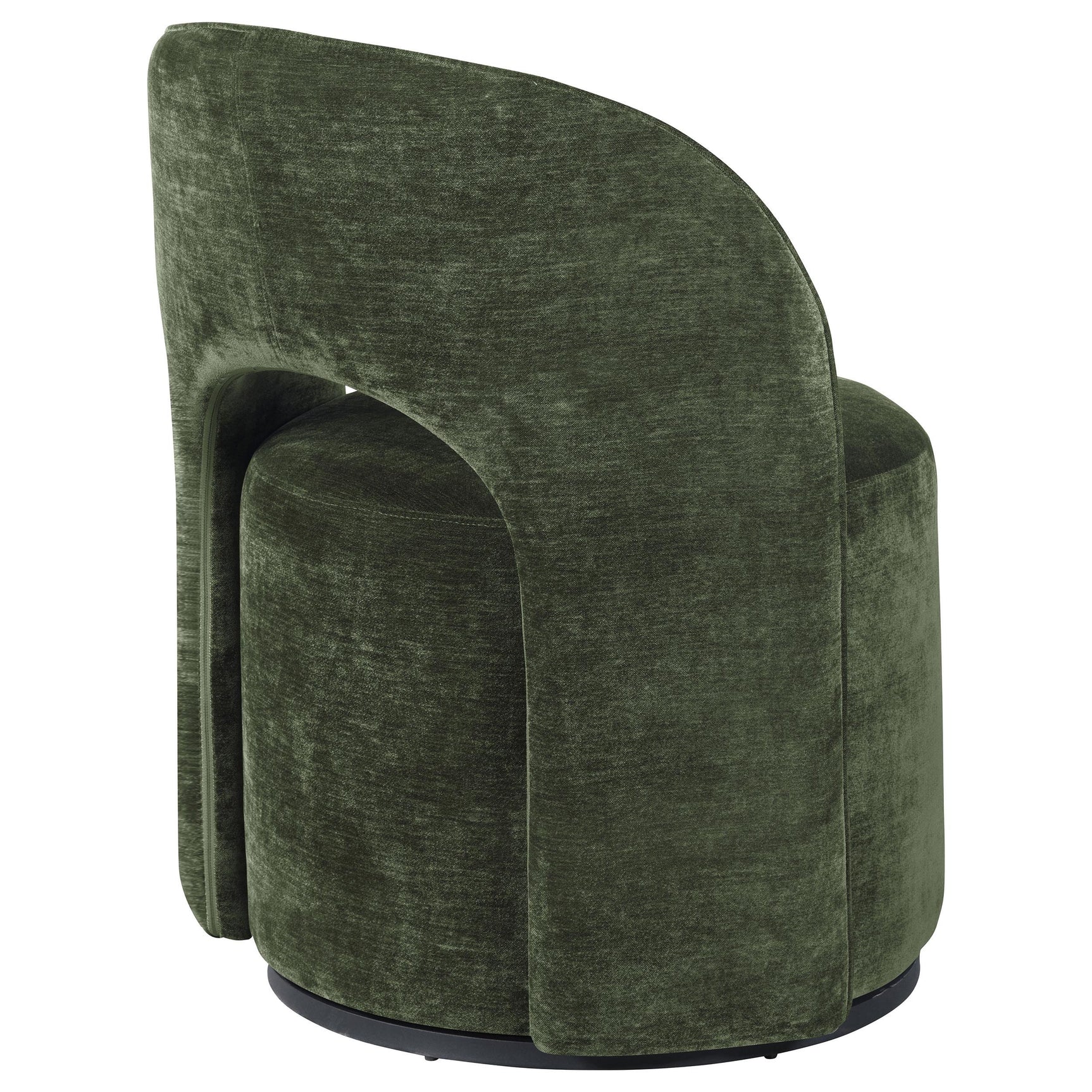 Harjo Olive Green Velvet Upholstered Swivel Accent Chair - Ornate Home