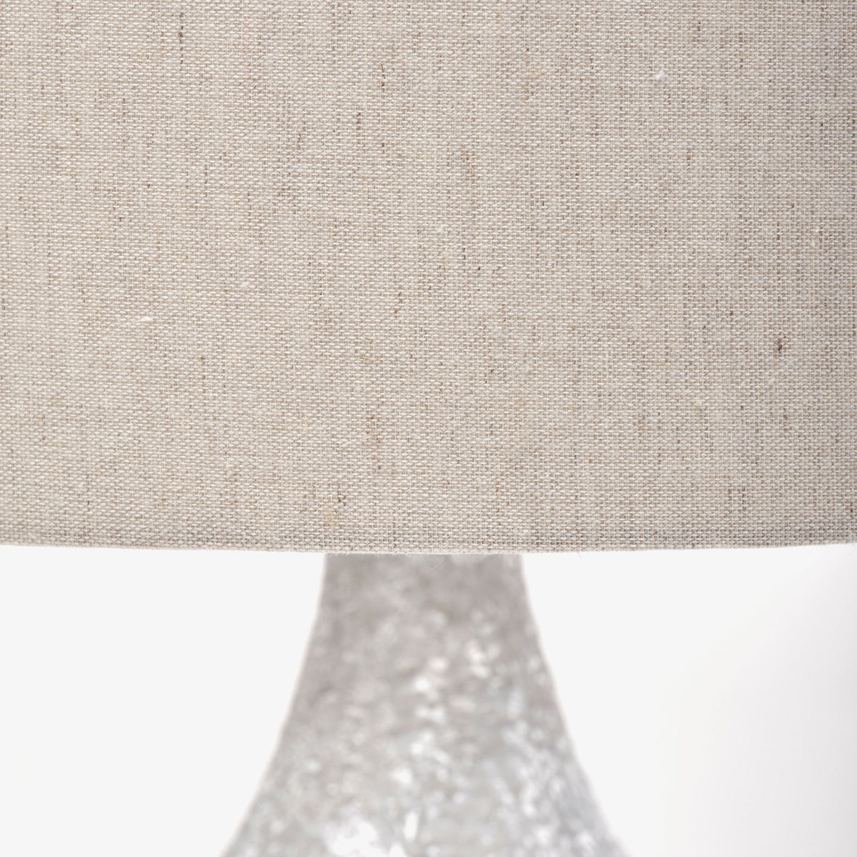 Harlan Gray Beige-Toned Fabric Shade Concrete Base Table Lamp - Ornate Home