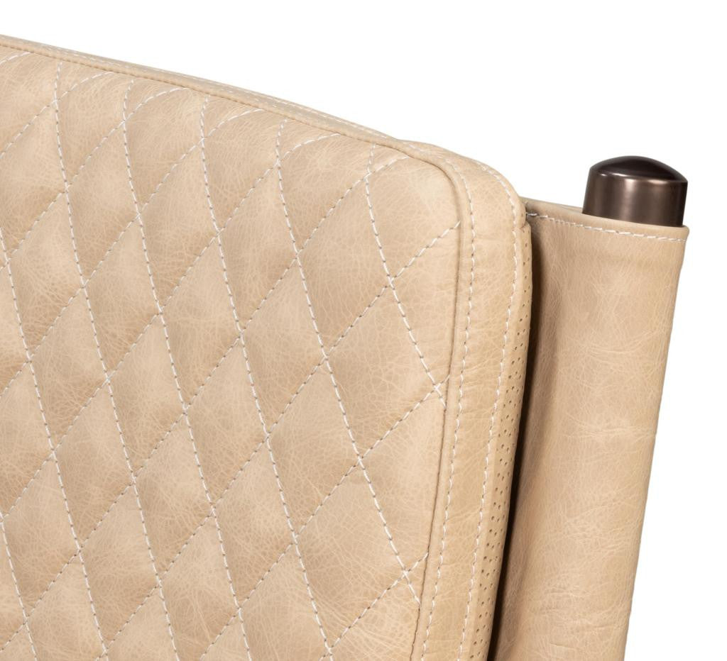 Harley White Leather Chair - Ornate Home