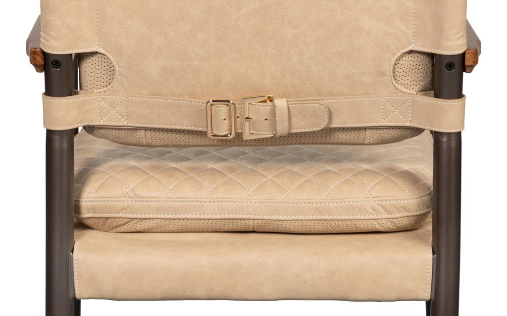 Harley White Leather Chair - Ornate Home