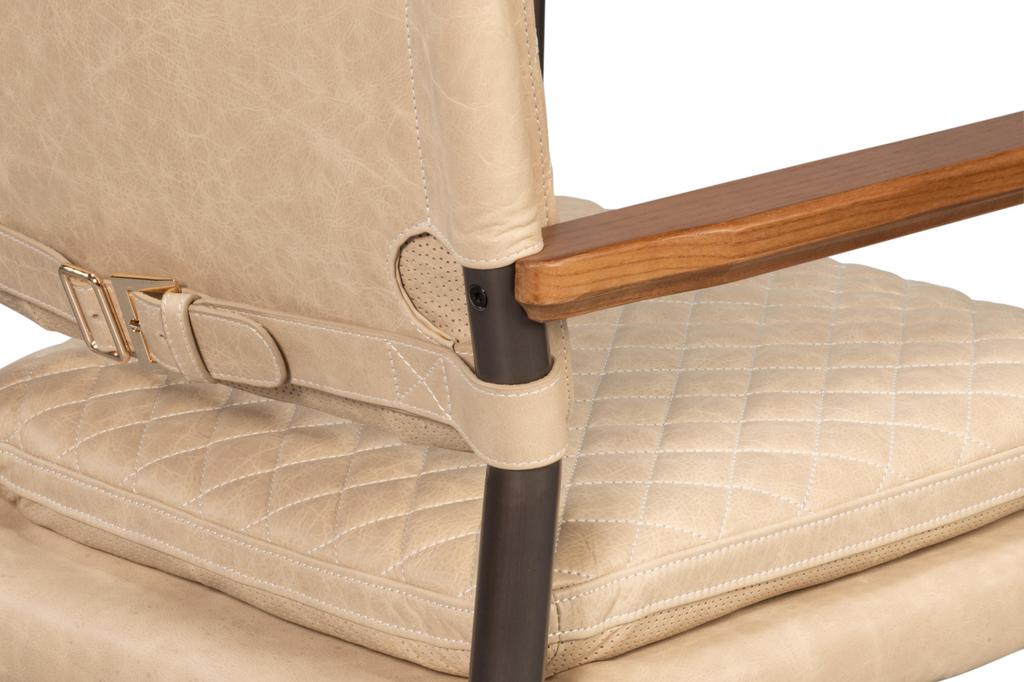 Harley White Leather Chair - Ornate Home