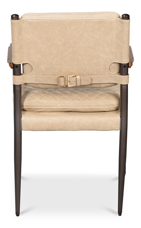 Harley White Leather Chair - Ornate Home