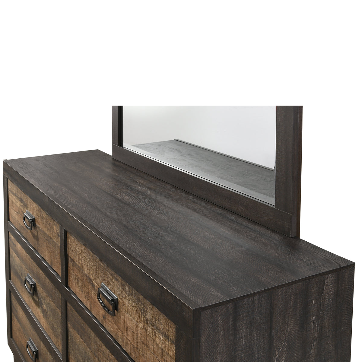Harlington Black/Walnut 4-Piece Full Panel Bedroom Set - Ornate Home