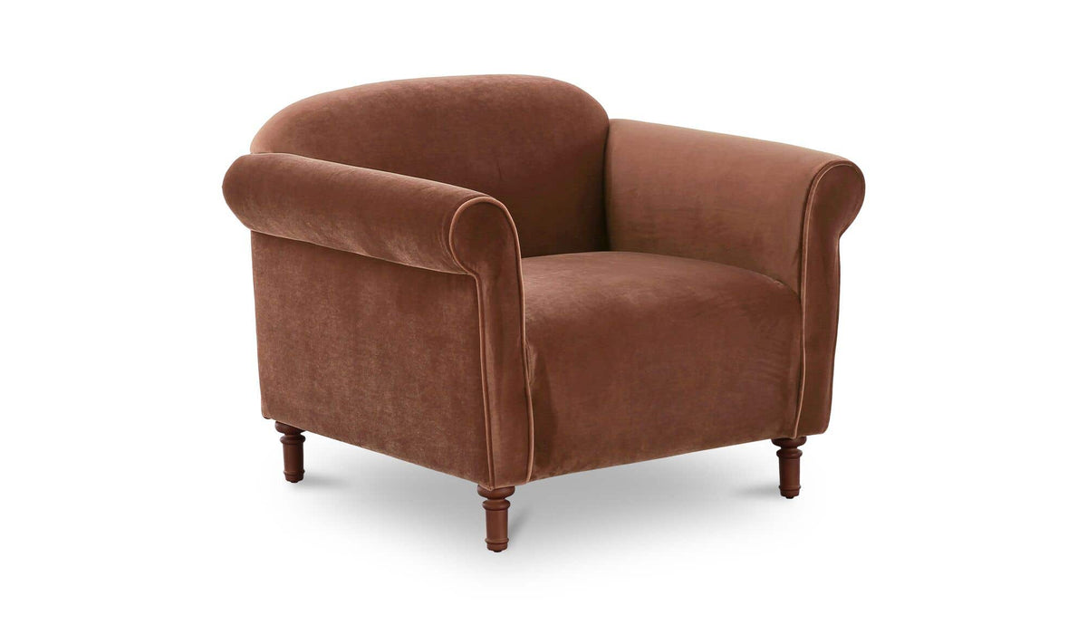 Harmony Blush Faux Mohair Accent Chair - Ornate Home