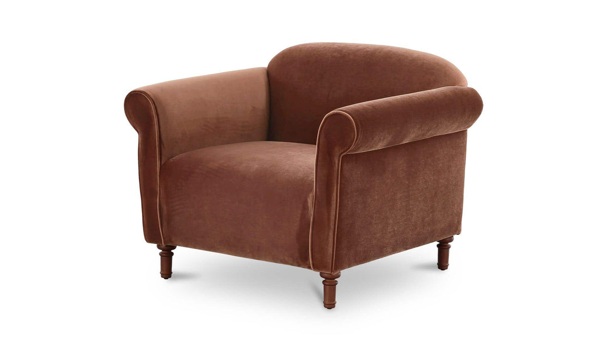 Harmony Blush Faux Mohair Accent Chair - Ornate Home