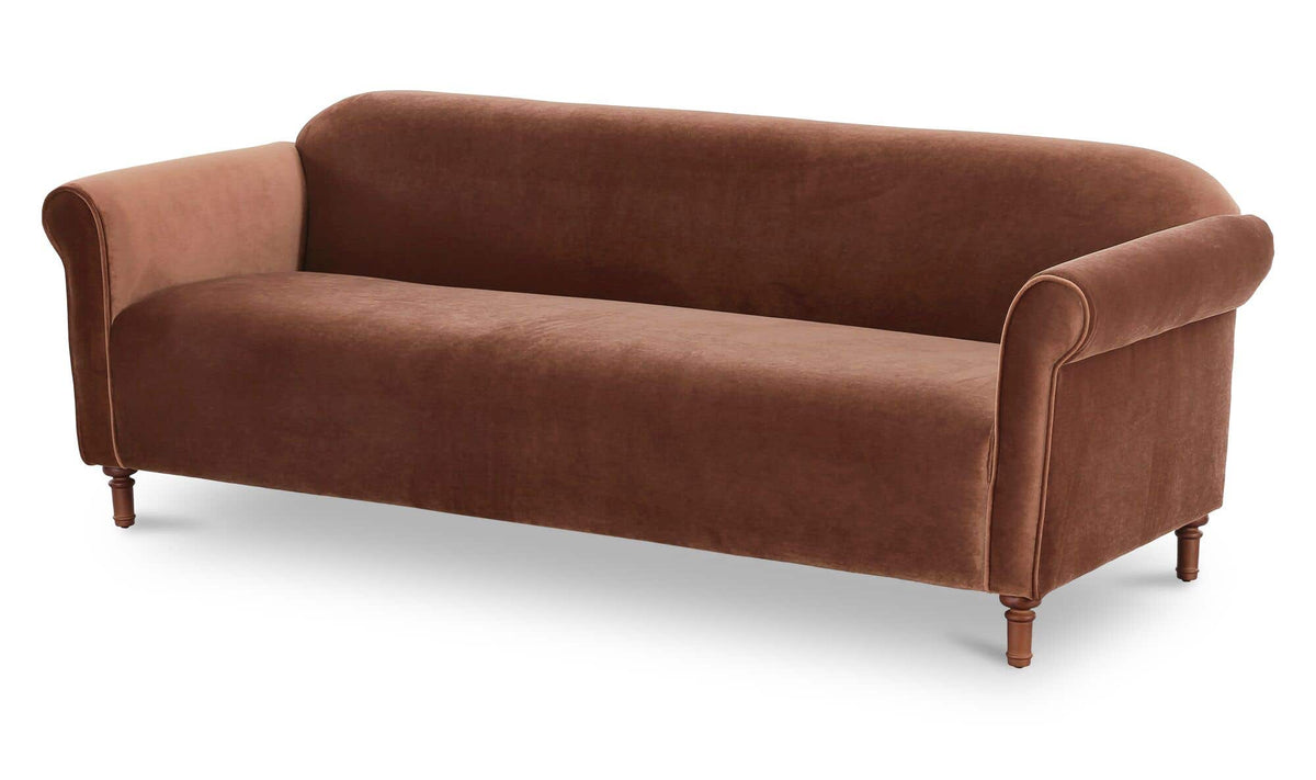 Harmony Blush Faux Mohair Sofa - Ornate Home