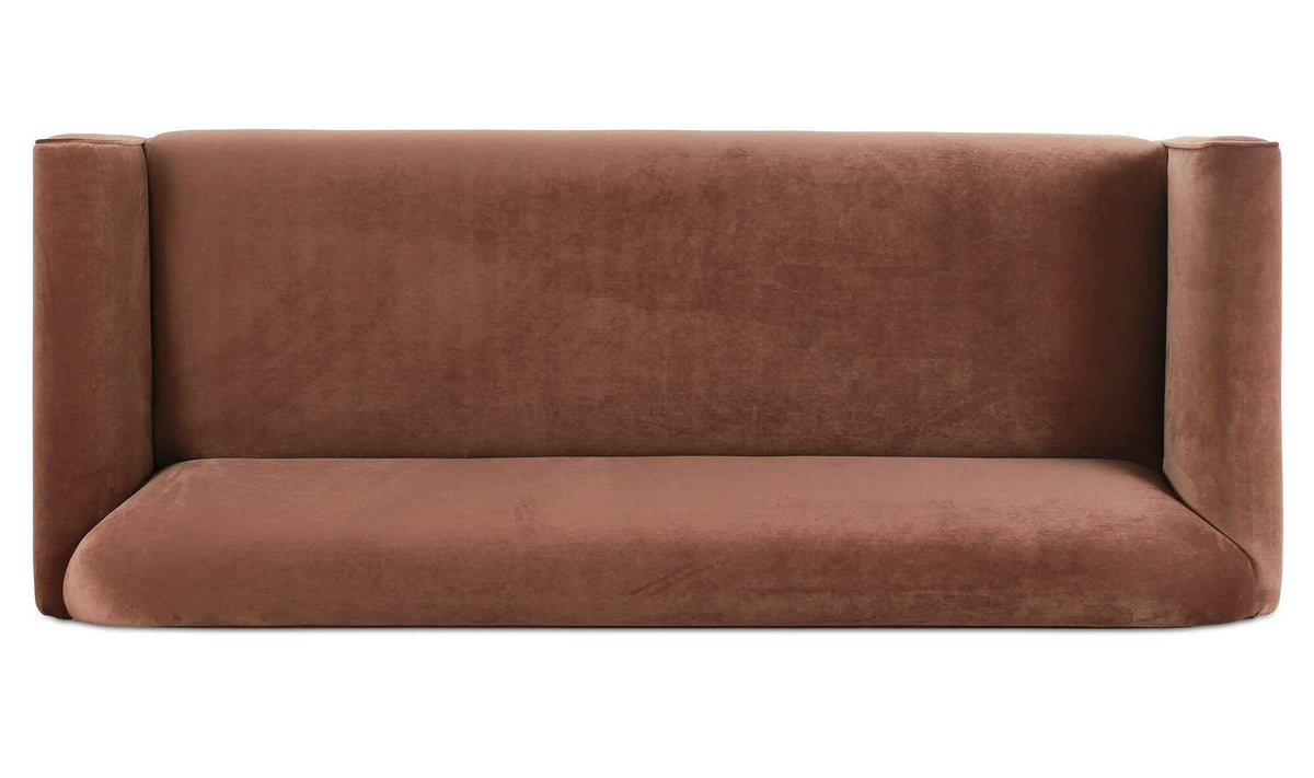 Harmony Blush Faux Mohair Sofa - Ornate Home