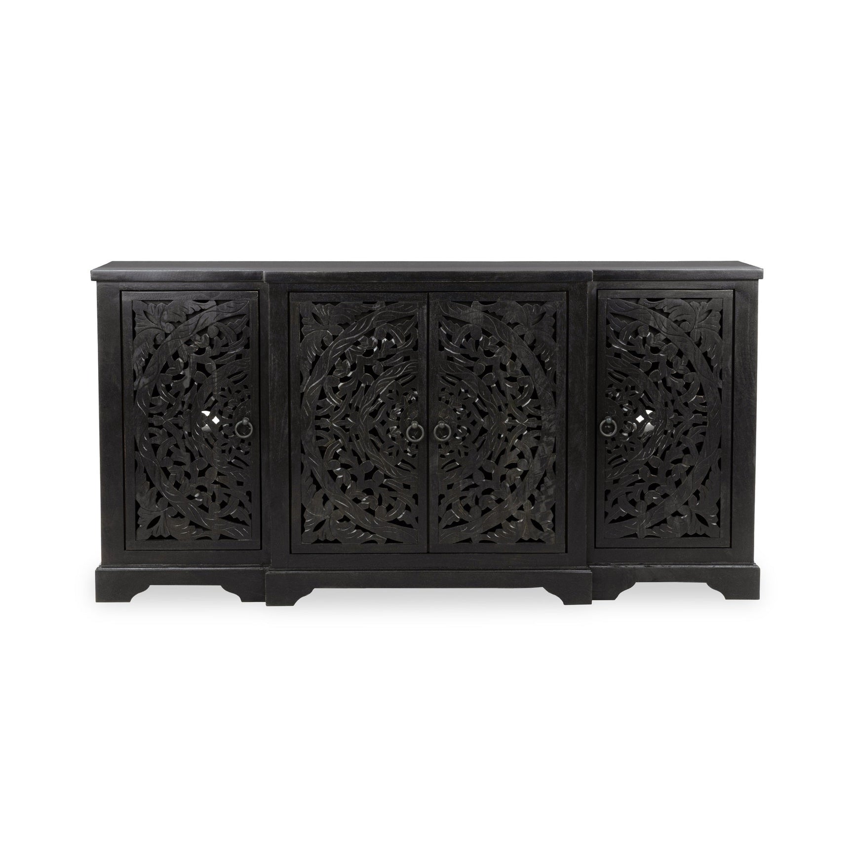 Harmony Harvest Walnut 4 Door Cabinet - Ornate Home