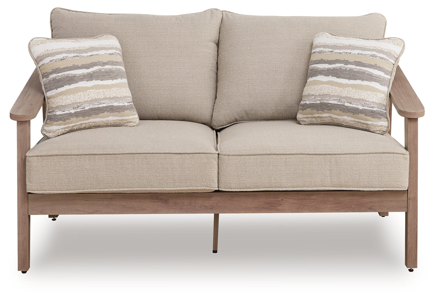 Harmony Headlands Natural/Gray Loveseat w/Cushion - Ornate Home